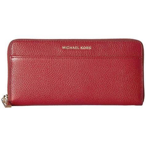 michael michael kors mercer pocket zip around continental wallet